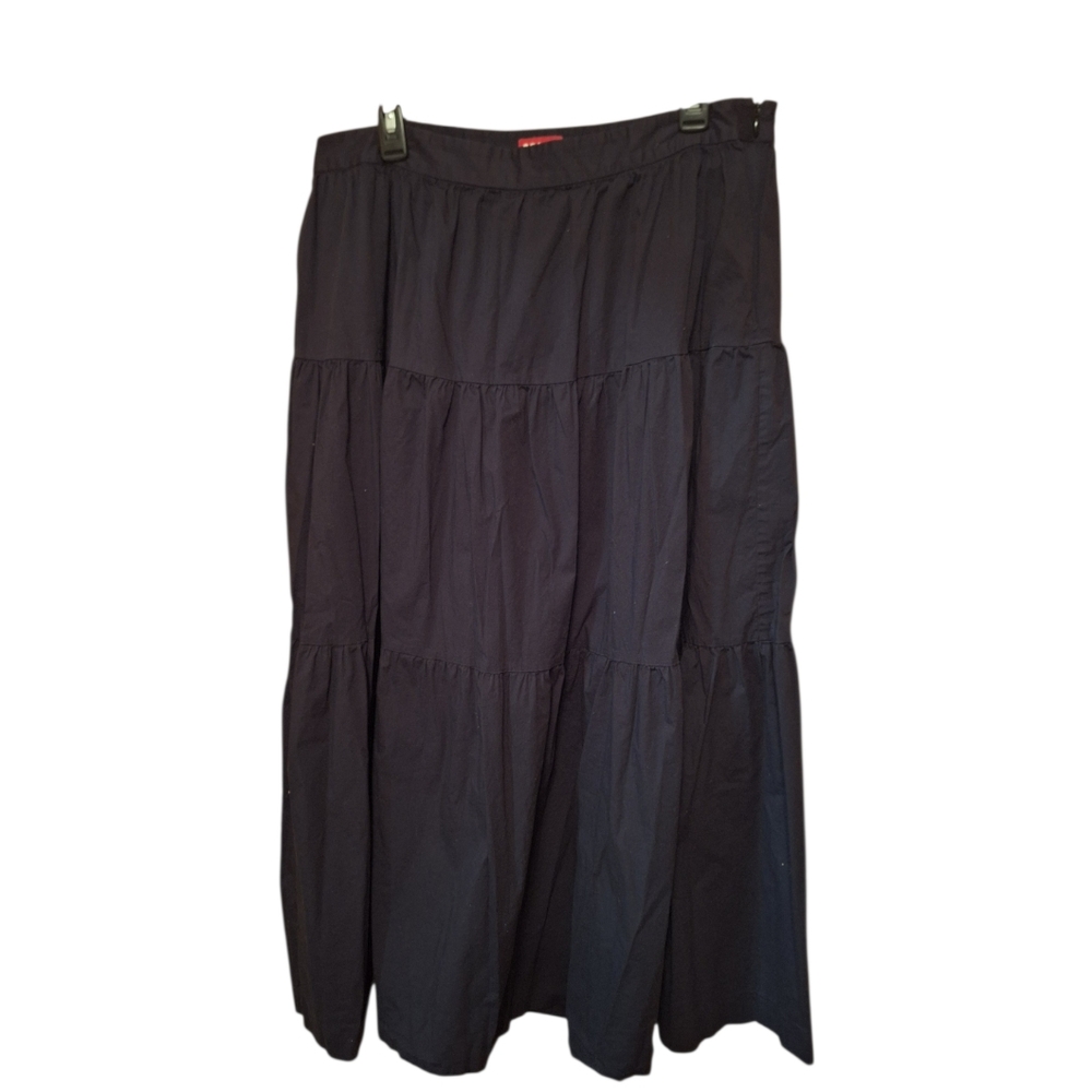 Staud Black Tiered Boho Skirt Ladies Plus Size 18 Peasant Hippie Gothic Core